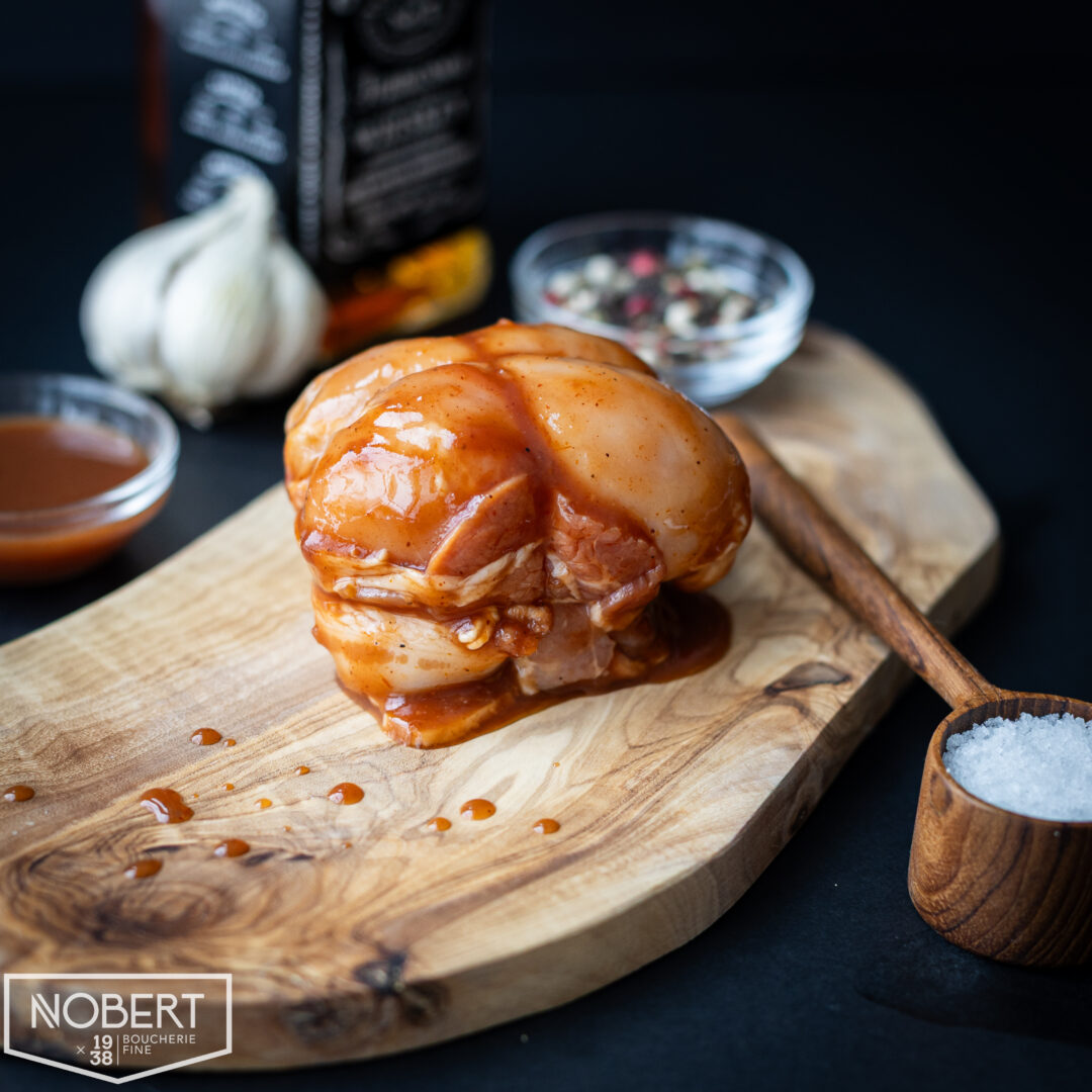 Tournedos poulet mariné BBQ Whysky